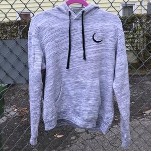 Manny MUA Grey Moon Pullover Hoodie Medium Merch